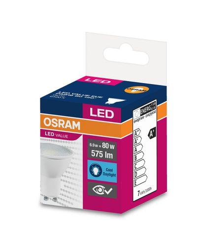 Žiarovka OSRAM® LED GU10 80 (ean8913) 120° 6,9W/6500K Value PAR16