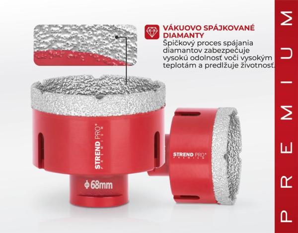 Sada vyrezávačov Strend Pro Premium DCB11S5, 20-35-45-55-68 mm, M14, diamant, korunky, professional