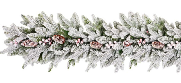 Girlanda MagicHome Vianoce Frosty, zasnežený, 3D+2D, 180 cm