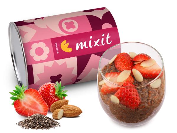Mixit Fitness Chia puding - Proteín a jahoda 400 g