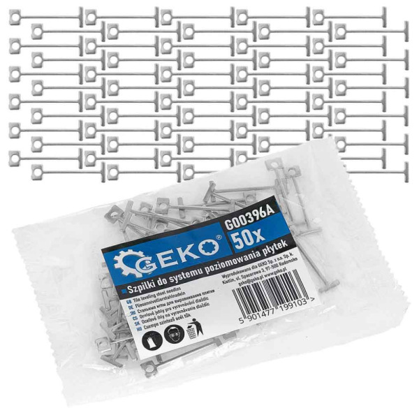 Sada prípravkov na vyrovnanie obkladačiek a dlažby 50 ks, GEKO