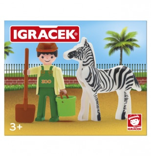 Igráček Ošetrovateľ - figúrka so zebrou a príslušenstvom 1