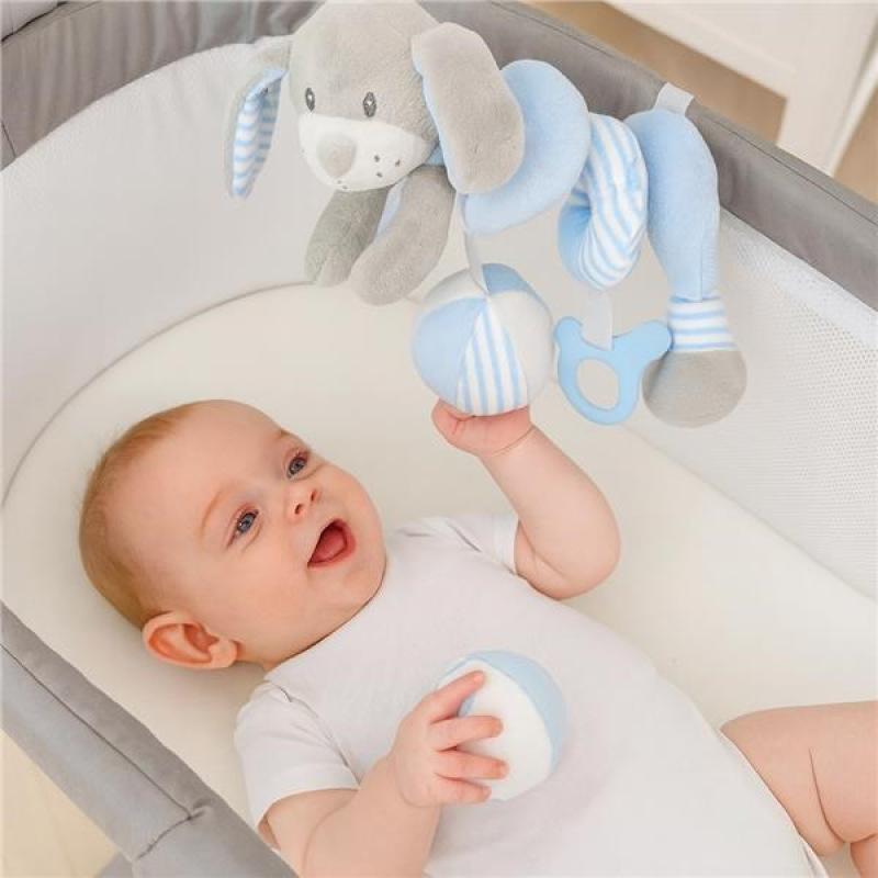 Hračka na postieľku Špirála Baby Mix pes modrý 1