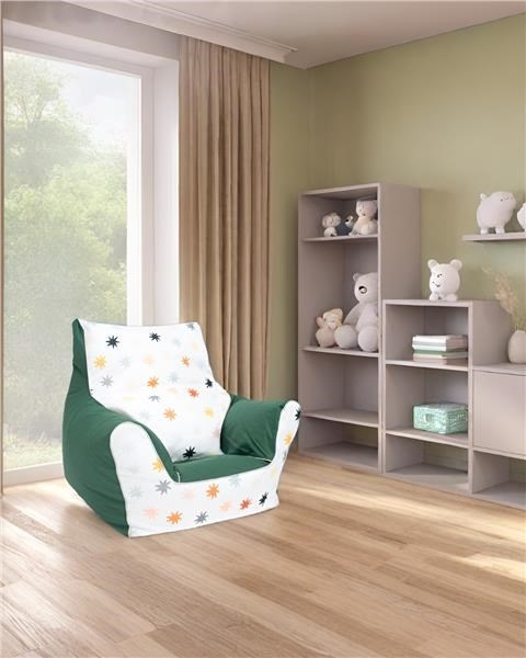 Detské kreslo plnené guličkami New Baby zelená 2