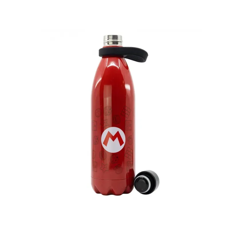 Luxusná XL nerezová fľaša / termoska SUPER MARIO 1000ml, 03591