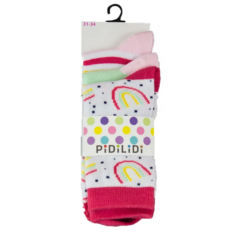 ponožky dievčenské - 3pack, Pidilidi, PD0126, veľ. 27-30