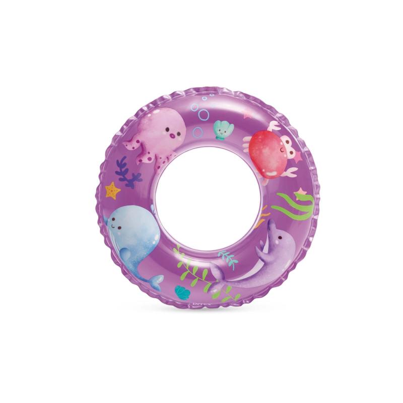 Kruh plavecký INTEX 59242 TRANSPARENT 61cm, fialová