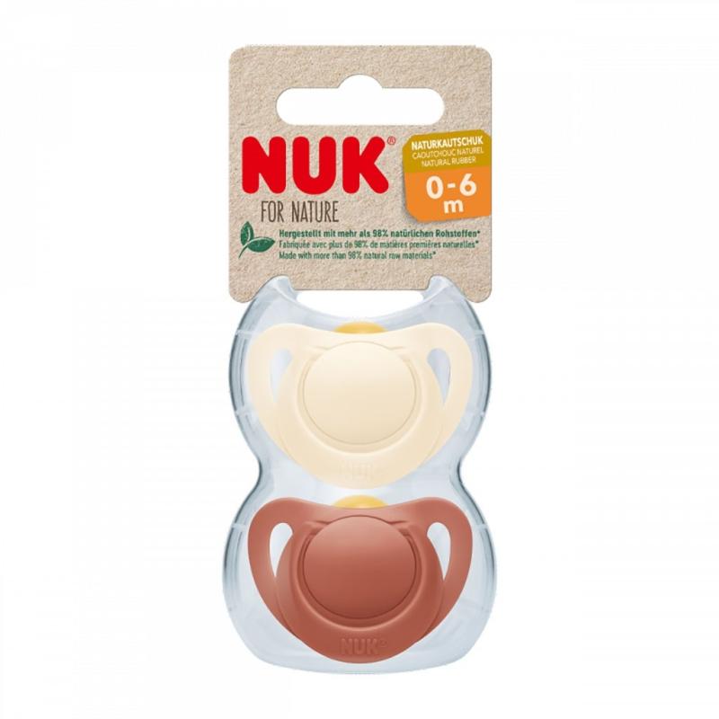 Latexový cumlík NUK For Nature 0-6m 2 ks box červená 0-6 m 1