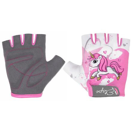 Tiny detské cyklistické rukavice biela-ružová