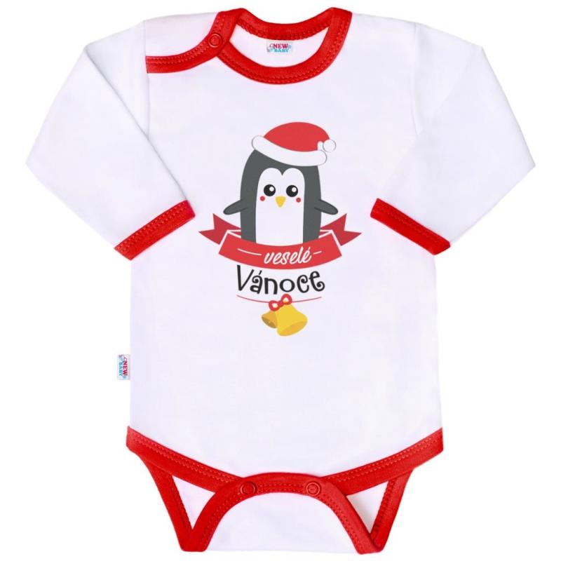 Body s potlačou New Baby veselé VÁNOCE 74 (6-9m)