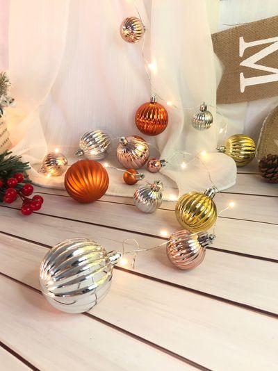 Reťaz MagicHome Vianoce Ball, 20x LED teplá biela, s guľami, 2xAA, jednoduché svietenie, osvetle