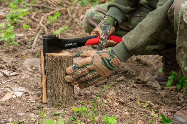 Rukavice Strend Pro Camo, pracovné, camouflage, veľkosť 10/XL 3