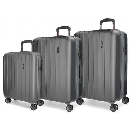 JOUMMA BAGS MOVOM Wood Antracite, Sada ABS cestovných kufrov, 75cm/65cm/55cm, 5319462