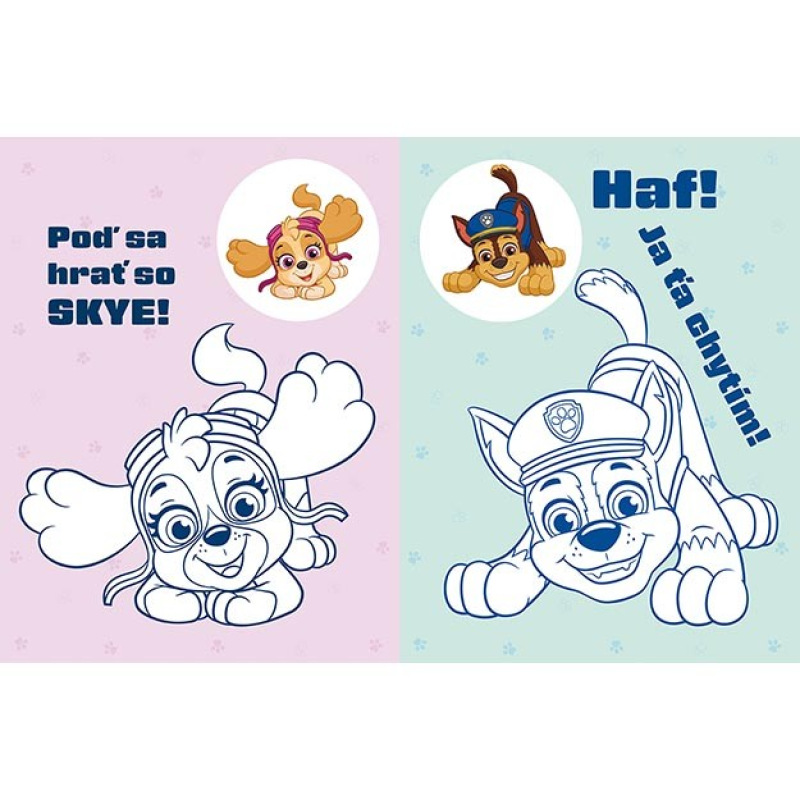 Maľovanky s nažehľovacími obrázkami Labková patrola 1