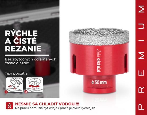 Vyrezávač Strend Pro Premium DCB11, 50 mm, M14, korunka, diamant, professional