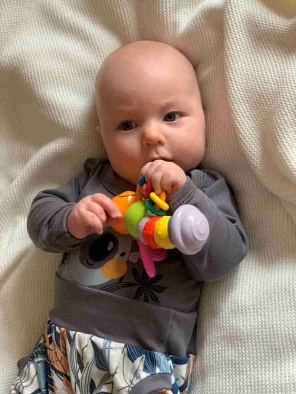 Bambusová pletená deka NEW BABY 100x80 cm fialová 1