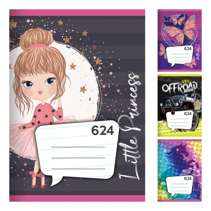 Zošit A6, 20 listový - linajkový 624 3