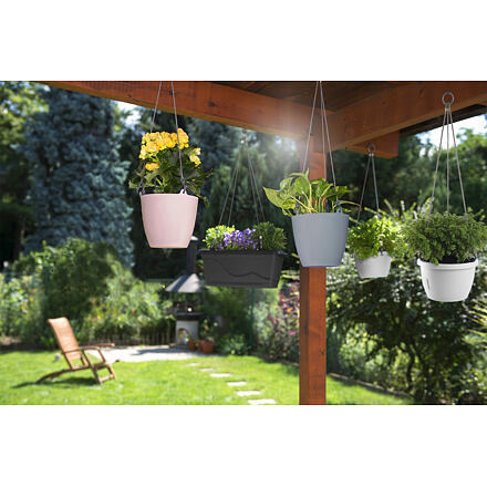 Plastkon Ariella závesný kvetináč 18cm biela 1