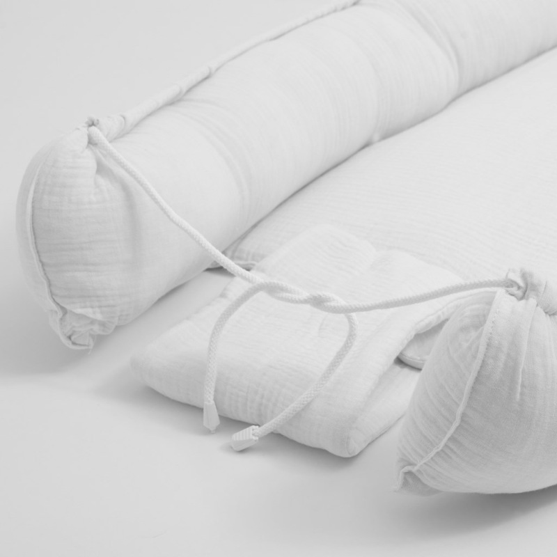 Mušelínové hniezdočko pre bábätko New Baby biela 3