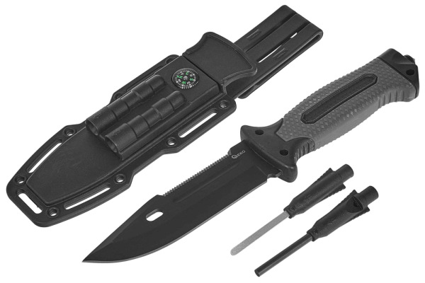 Taktický nôž BLACK Survival 275/135 mm s púzdrom, GEKO 12