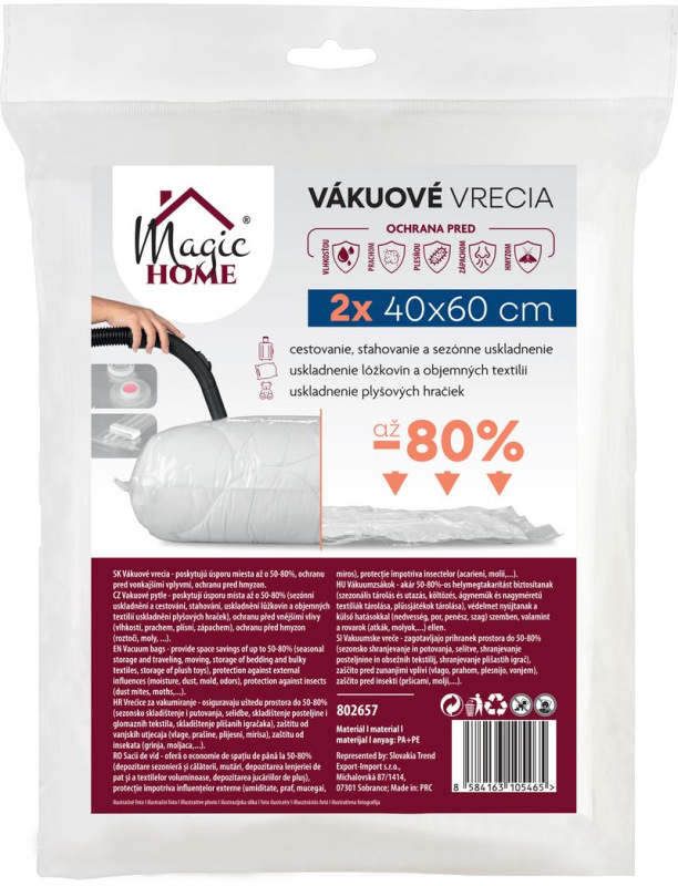Vrece MagicHome, vákuové, s odsávaním 40 x 60 cm, bal 2 ks 4