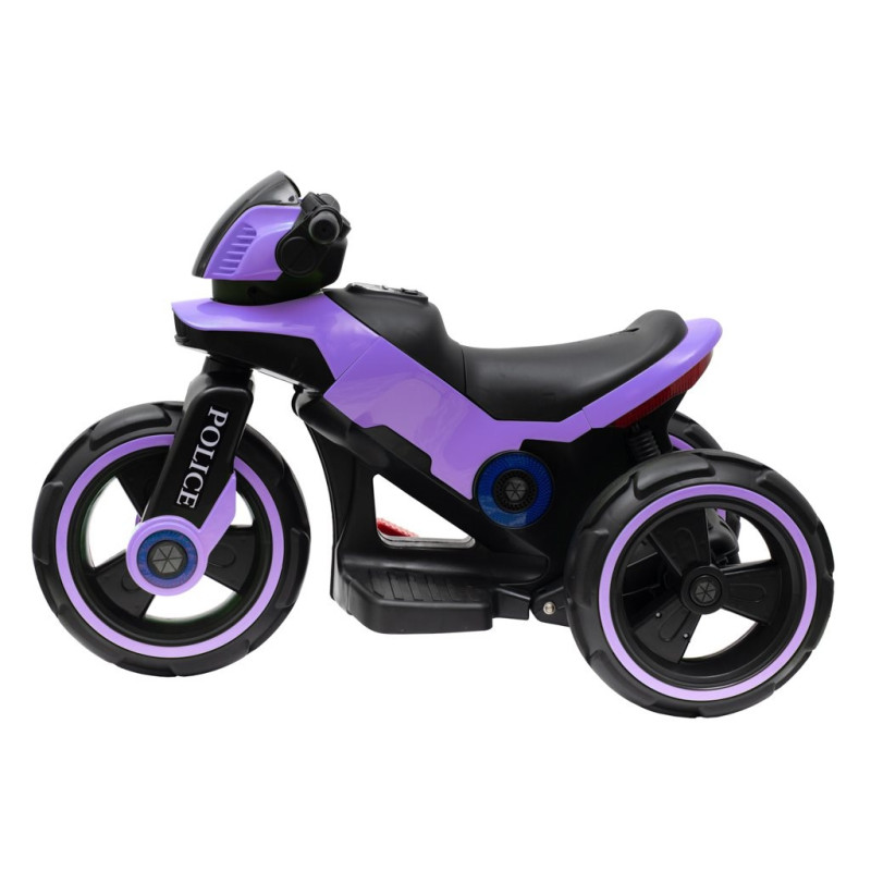 Detská elektrická motorka Baby Mix POLICE fialová 1