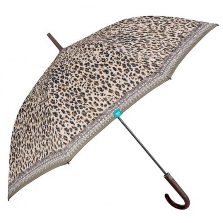 PERLETTI Time, Dámsky automatický dáždnik Leopardato, 26327