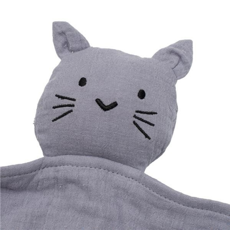 Mušelínový usínáčik New Baby Cat grey 1