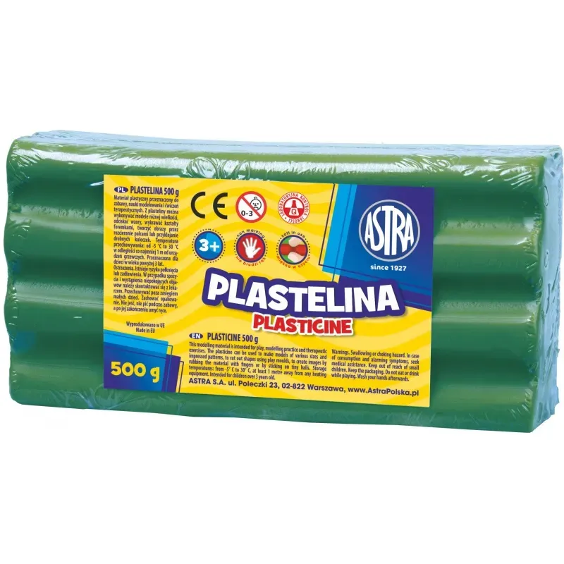 ASTRA Plastelína 500g Zelená Tyrkysová, 303117009