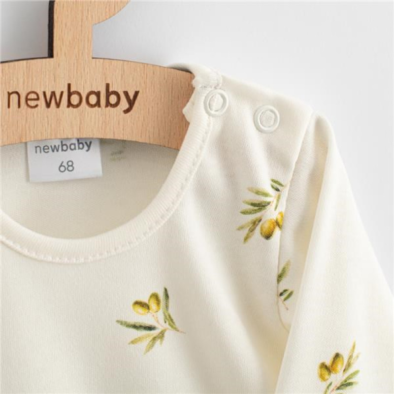 Dojčenské šaty z organickej bavlny s dlhým rukávom New Baby Olivy 56 (0-3m) 2