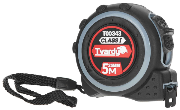Meter zvinovací 5m x 25mm bez magnetu, obojstranný, I trieda presnosti, TVARDY 8