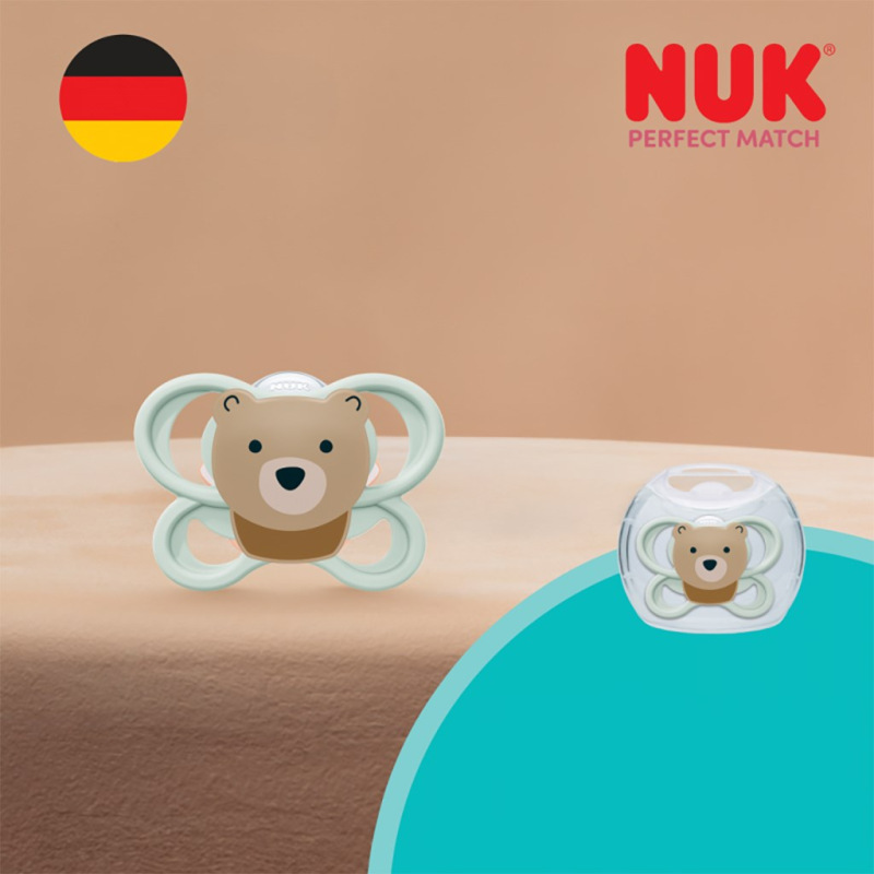 Dojčenský cumlík NUK Perfect Match Air BEAR 0-6m 1ks box 0-6 m 2