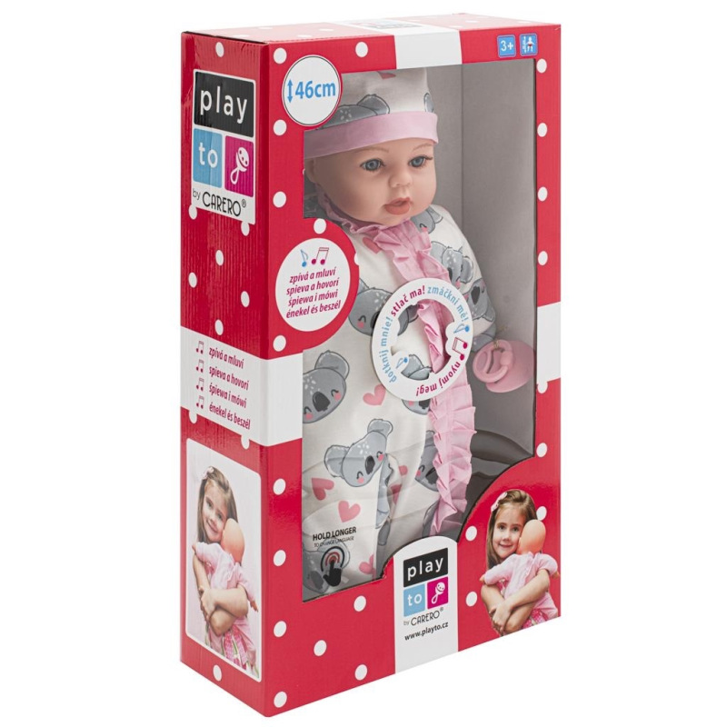 Slovensky hovoriaca a spievajúca detská bábika PlayTo Bibi 46 cm 46 3
