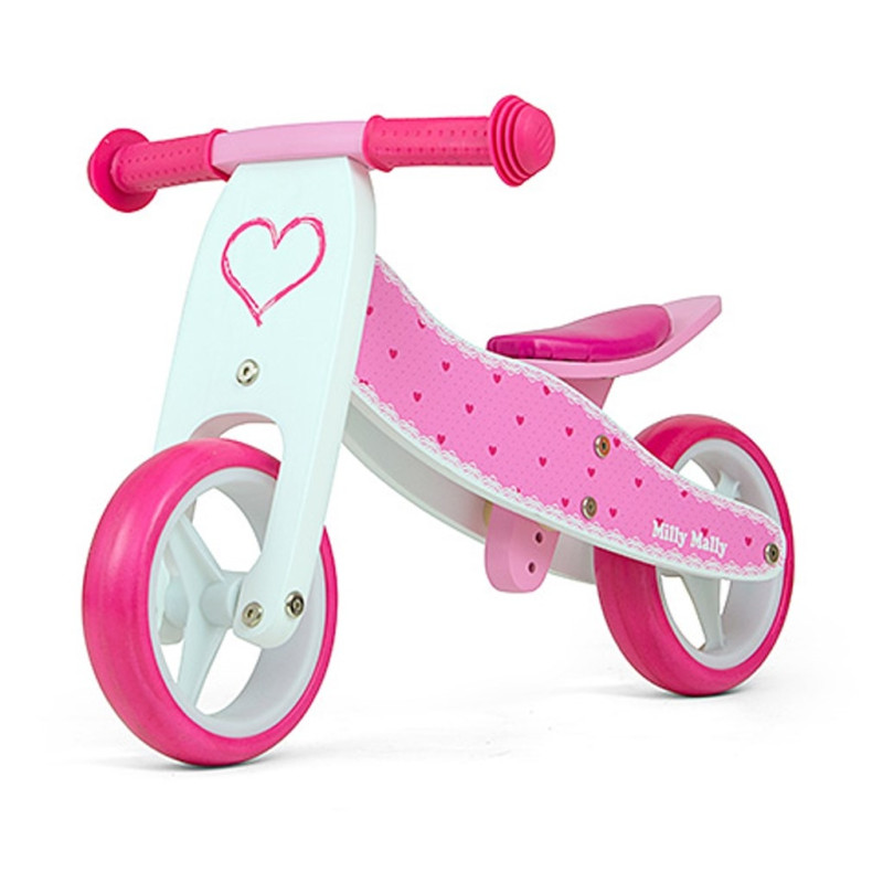 Detské multifunkčné odrážadlo bicykel 2v1 Milly Mally JAKE Hearts 1