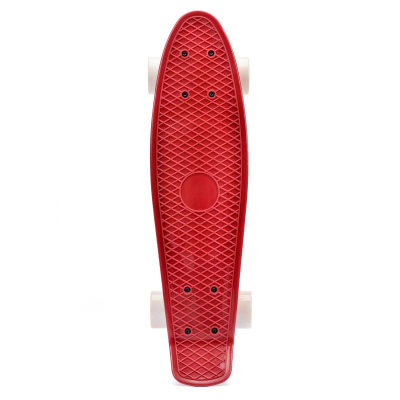 Meteor Flip plastový skateboard červená-biela