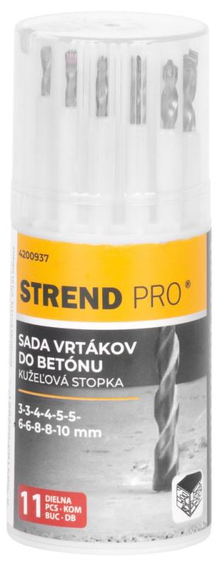 Sada vrtákov Strend Pro, do betónu, valcová stopka, 13,3x5,4x5,4 cm, bal. 11 ks