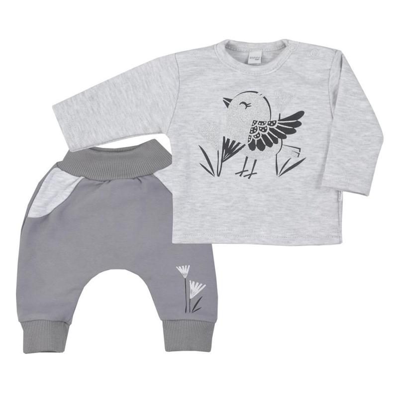 Dojčenské bavlnené tepláčky a tričko Koala Birdy sivé 62 (3-6m)