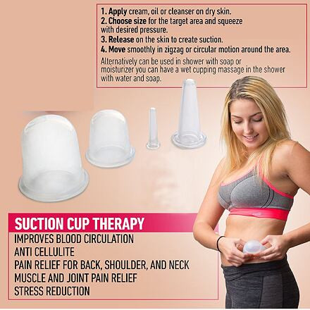Cups 4Pack masážne silikonové baňky zelená 2