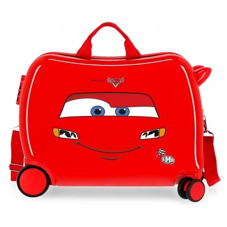 JOUMMA BAGS Detský cestovný kufor na kolieskach / odrážadlo DISNEY CARS Red, 2049824