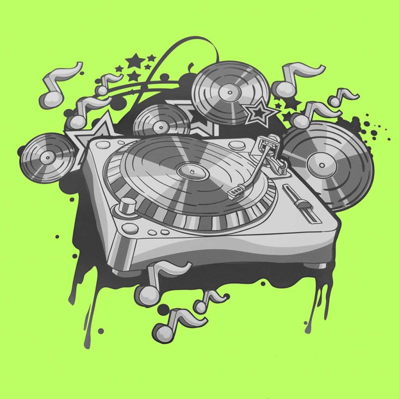 Sánkovací tanier Baby Mix 60 cm MUSIC zelený 1