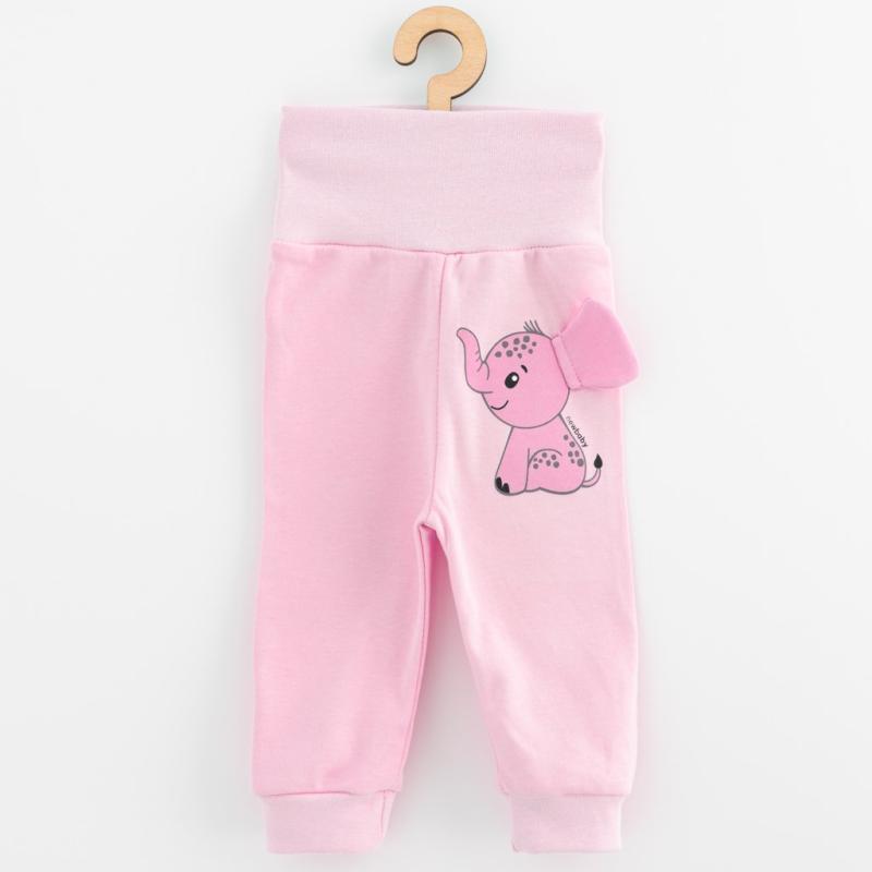 Dojčenská súprava tričko a tepláčky New Baby Happy Elephant pink 80 (9-12m)