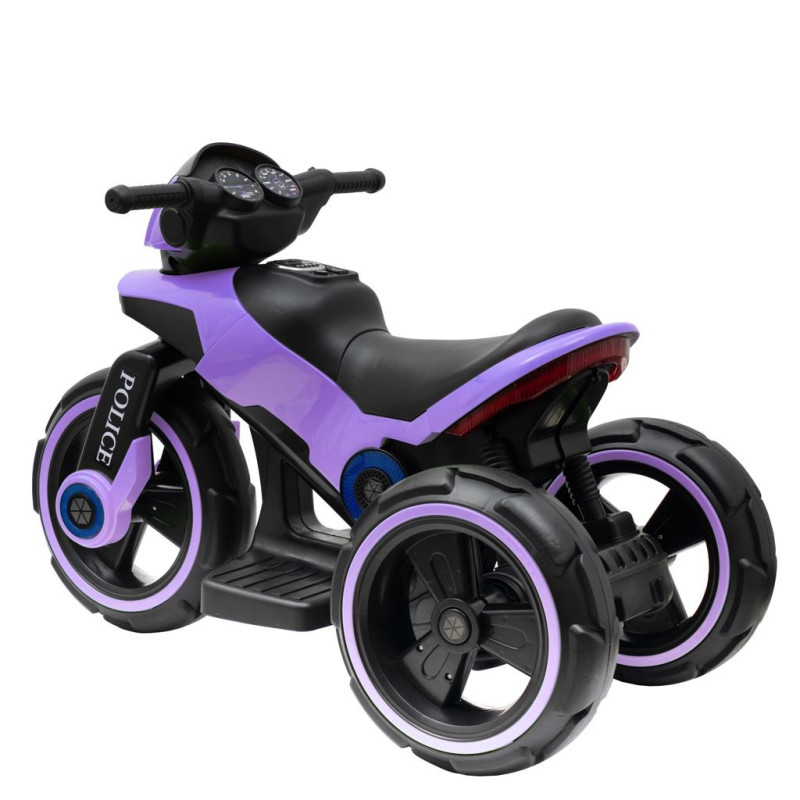 Detská elektrická motorka Baby Mix POLICE fialová 2