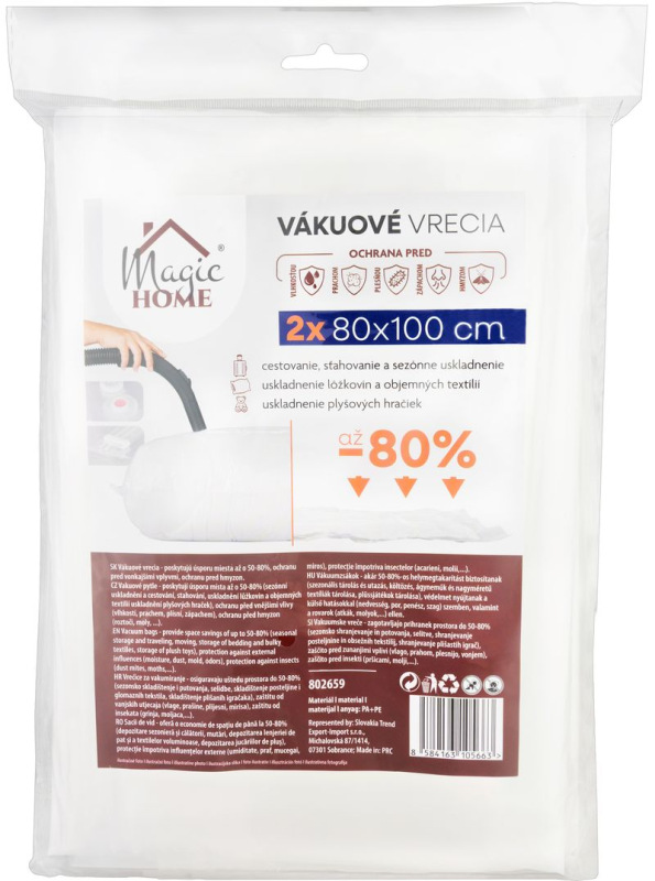 Vak Vrece MagicHome, vákuové, s odsávaním 80 x 100 cm, bal 2 ks 4