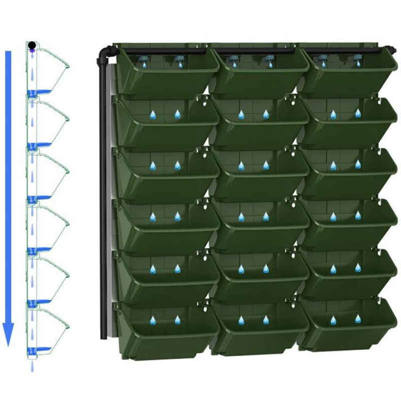 Wallnet Set plastové kvetináče na stenu so samozavlažovaním 6