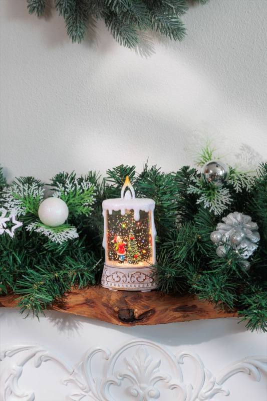 Lampáš MagicHome Vianoce, plast, 1xLED teplá biela, 8x4x15 cm, 2xAAA 2