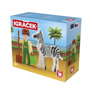 Igráček Ošetrovateľ - figúrka so zebrou a príslušenstvom 2