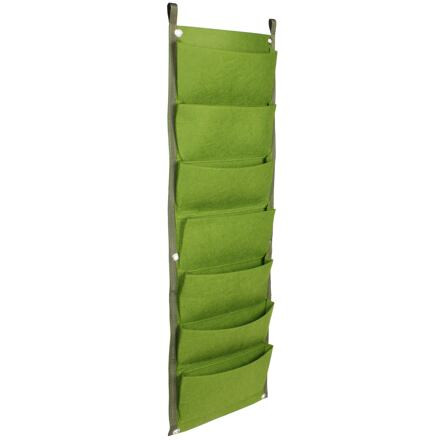 Vertical Grow Bag 7 textilné kvetináče na stenu zelená