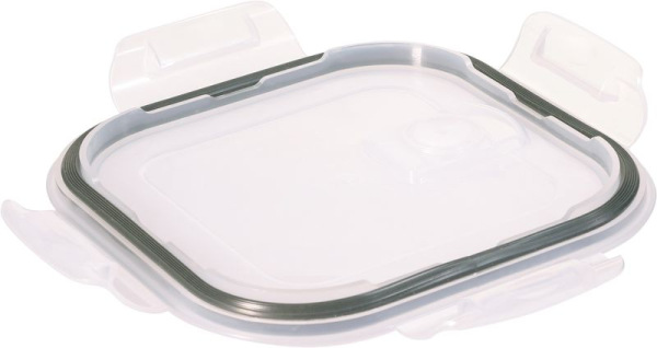 Dóza MagicHome, sklenená, štvorcová, 1200 ml, s vekom, s ventilom na odvetrávanie 1