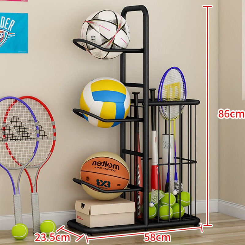 Multisport 3 stojan na športové pomôcky čierna 3