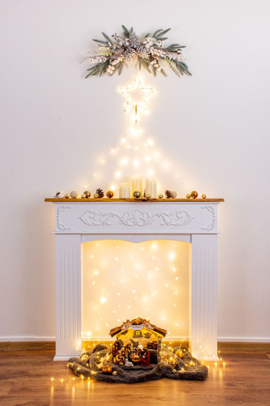 Dekorácia MagicHome Vianoce, Kométa, 240x LED teplá biela, 10 funkcií, IP44, exteriér, 5x3,90 m 1
